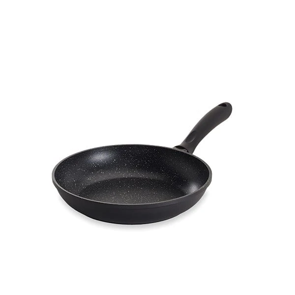 Poêle Fonte D’aluminium Revêtement Anti-adhérent Effet Pierre 24 Cm