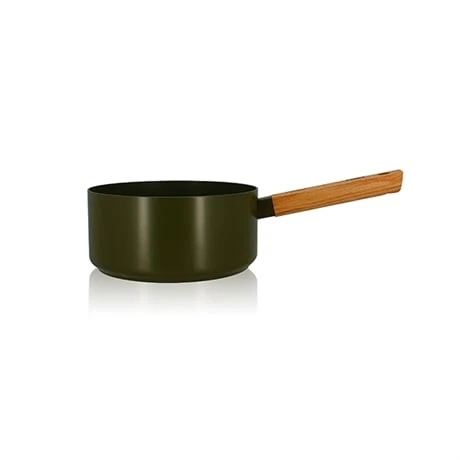 Casserole Ector Induction Aluminium RevĂȘtu Manche En Bois 20 Cm Vert