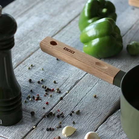 Casserole Ector Induction Aluminium RevĂȘtu Manche En Bois 20 Cm Vert â Image 5