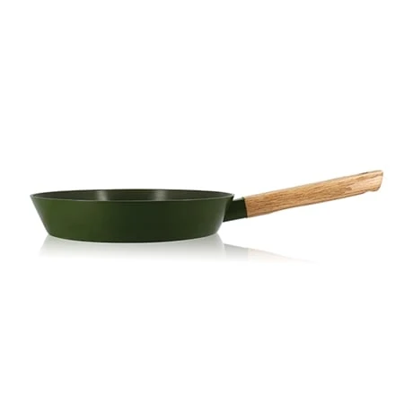 Poêle Ector Induction Aluminium Revêtu Manche En Bois 28 Cm Vert