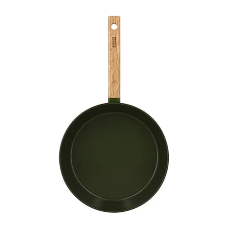 Poêle Ector Induction Aluminium Revêtu Manche En Bois 28 Cm Vert – Image 5