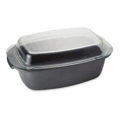 Cocotte Rectangulaire Et Couvercle Revêtement Dur Comme La Pierre 32 Cm