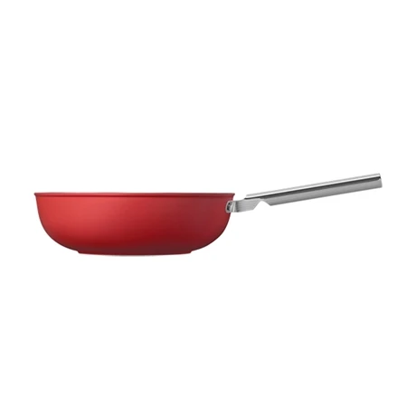 Smeg Wok Aluminium Antiadhésif 30 Cm Rouge Mat – Image 2