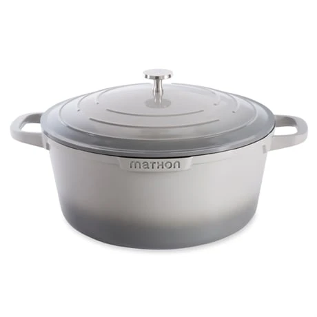 Cocotte Légère Ronde En Fonte D'aluminium 28 Cm 6,7 L Coloris Gris