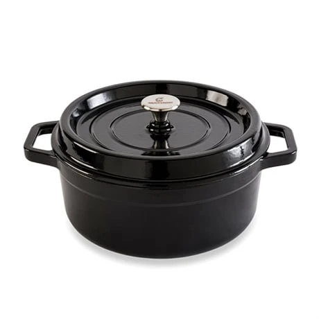 Cocotte En Fonte Ronde 28 Cm 5,6 L Noire