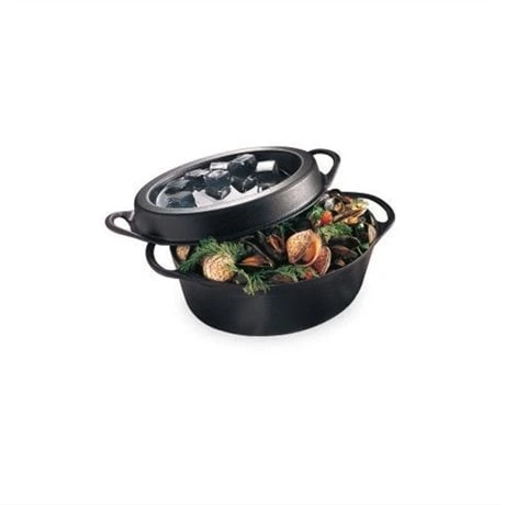 Le Creuset Cocotte Fonte Ovale Doufeu 32 Cm 7,2 L Noir Mat – Image 2