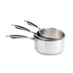Set 3 Casseroles Inox Excell'Inox 16, 18 Et 20 Cm